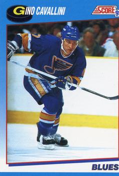 #478 Gino Cavallini - St. Louis Blues - 1991-92 Score Canadian Bilingual Hockey
