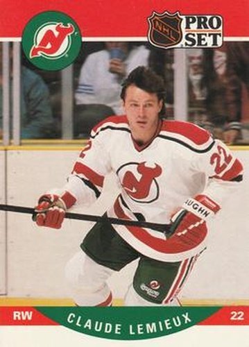 #478 Claude Lemieux - New Jersey Devils - 1990-91 Pro Set Hockey