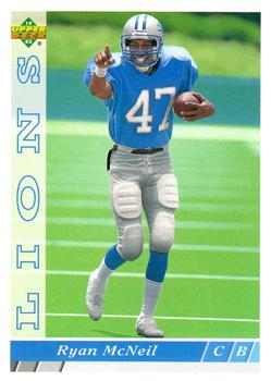 #478 Ryan McNeil - Detroit Lions - 1993 Upper Deck Football