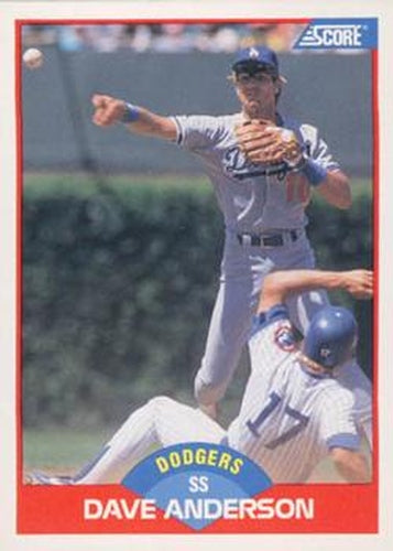 #478 Dave Anderson - Los Angeles Dodgers - 1989 Score Baseball