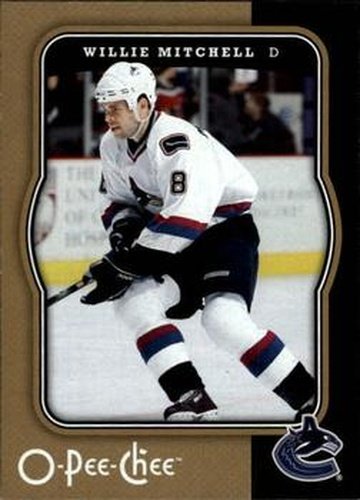 #478 Willie Mitchell - Vancouver Canucks - 2007-08 O-Pee-Chee Hockey