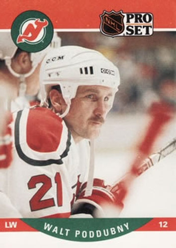 #479 Walt Poddubny - New Jersey Devils - 1990-91 Pro Set Hockey