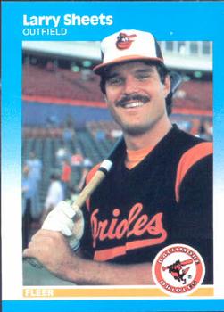 #479 Larry Sheets - Baltimore Orioles - 1987 Fleer Baseball