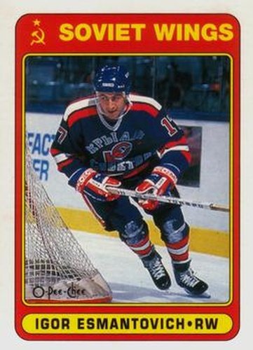 #479 Igor Esmantovich - Soviet Wings - 1990-91 O-Pee-Chee Hockey