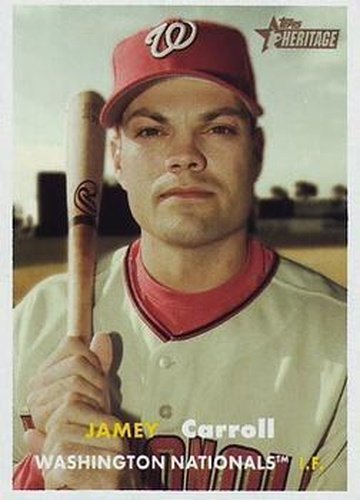 #479 Jamey Carroll - Washington Nationals - 2006 Topps Heritage Baseball