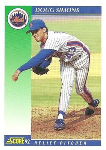 #479 Doug Simons - New York Mets - 1992 Score Baseball