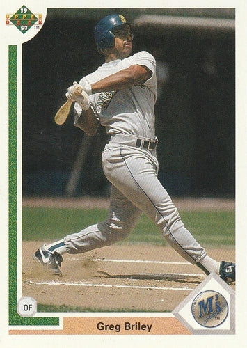 #479 Greg Briley - Seattle Mariners - 1991 Upper Deck Baseball