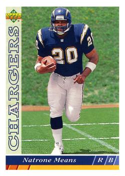 #479 Natrone Means - San Diego Chargers - 1993 Upper Deck Football