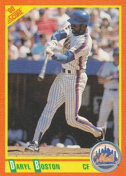 #47T Daryl Boston - New York Mets - 1990 Score Rookie & Traded Baseball