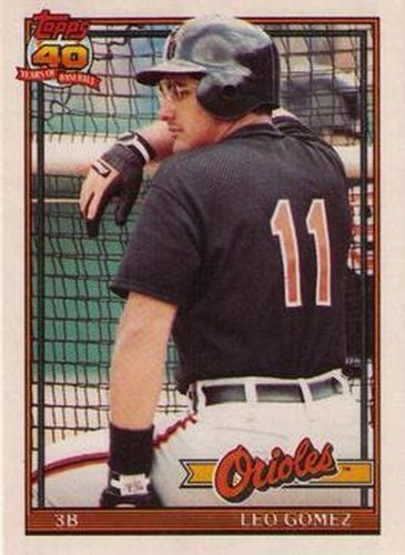 #47T Leo Gomez - Baltimore Orioles - 1991 Topps Traded Baseball