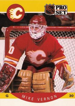 #47 Mike Vernon - Calgary Flames - 1990-91 Pro Set Hockey