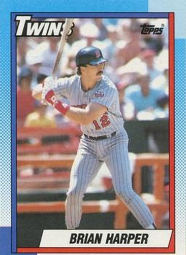 #47 Brian Harper - Minnesota Twins - 1990 Topps Baseball