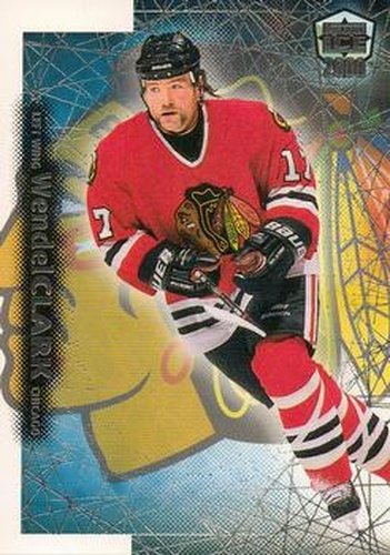 #47 Wendel Clark - Chicago Blackhawks - 1999-00 Pacific Dynagon Ice Hockey