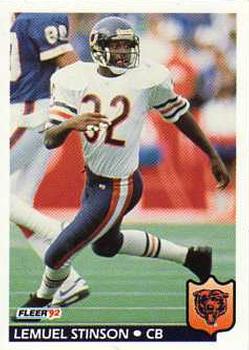 #47 Lemuel Stinson - Chicago Bears - 1992 Fleer Football