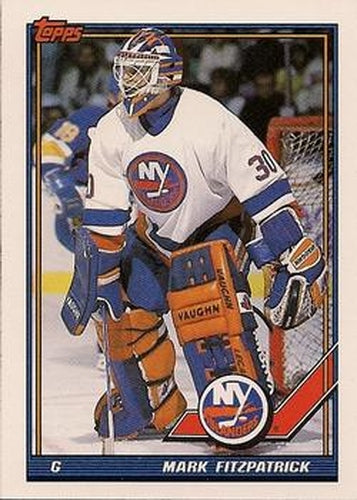 #47 Mark Fitzpatrick - New York Islanders - 1991-92 Topps Hockey