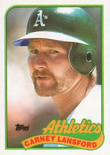 #47 Carney Lansford - Oakland Athletics - 1989 Topps Baseball