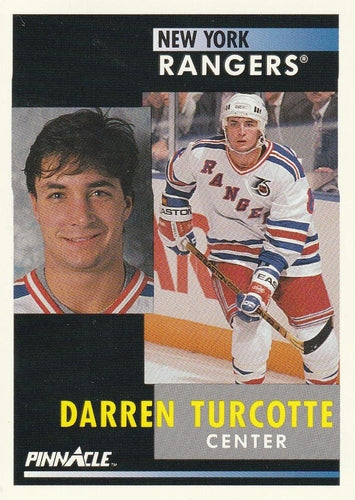 #47 Darren Turcotte - New York Rangers - 1991-92 Pinnacle Hockey