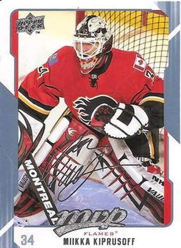 #47 Miikka Kiprusoff - Calgary Flames - 2008-09 Upper Deck MVP Hockey