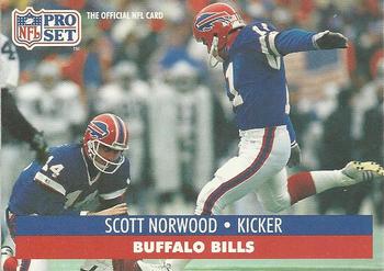 #447 Scott Norwood - Buffalo Bills - 1991 Pro Set Football