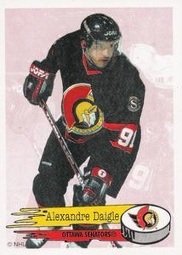 #47 Alexandre Daigle - Ottawa Senators - 1995-96 Panini Hockey Stickers