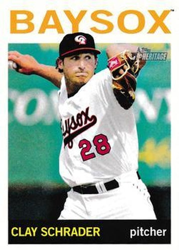 #47 Clay Schrader - Bowie Baysox - 2013 Topps Heritage Minor League Baseball