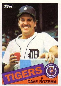#47 Dave Rozema - Detroit Tigers - 1985 Topps Baseball