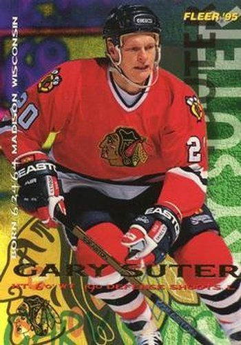 #47 Gary Suter - Chicago Blackhawks - 1994-95 Fleer Hockey