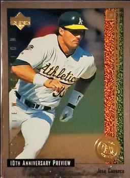 #47 Jose Canseco - Oakland Athletics - 1998 Upper Deck - 10th Anniversary Preview Baseball