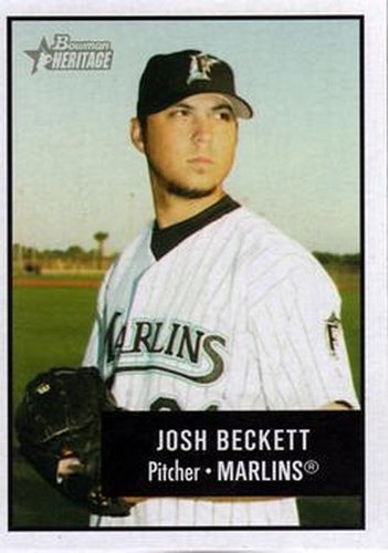 #47 Josh Beckett - Florida Marlins - 2003 Bowman Heritage Baseball