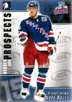 #47 Jozef Balej - Hartford Wolf Pack - 2004-05 In The Game Heroes and Prospects Hockey