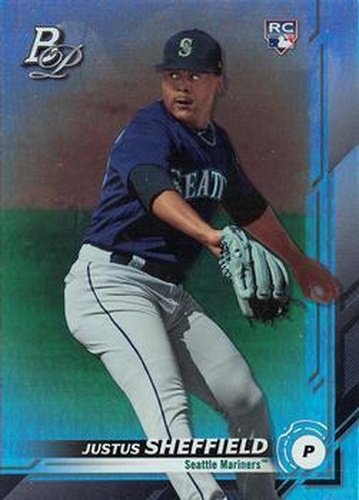 #47 Justus Sheffield - Seattle Mariners - 2019 Bowman Platinum Baseball