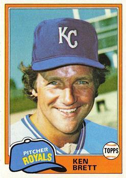 #47 Ken Brett - Kansas City Royals - 1981 Topps Baseball