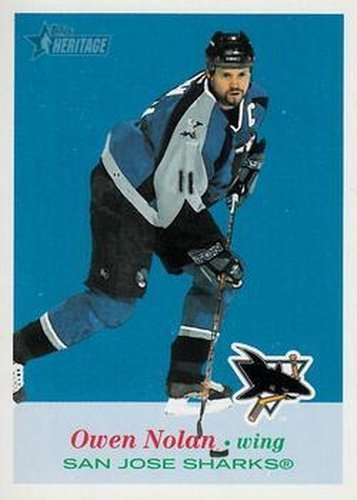 #47 Owen Nolan - San Jose Sharks - 2001-02 Topps Heritage Hockey