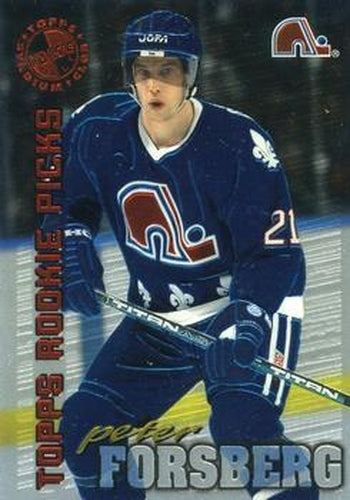 #47 Peter Forsberg - Quebec Nordiques - 1995-96 Stadium Club Members Only 50 Hockey