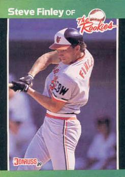 #47 Steve Finley - Baltimore Orioles - 1989 Donruss The Rookies Baseball