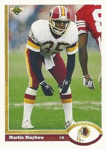#47 Martin Mayhew - Washington Redskins - 1991 Upper Deck Football