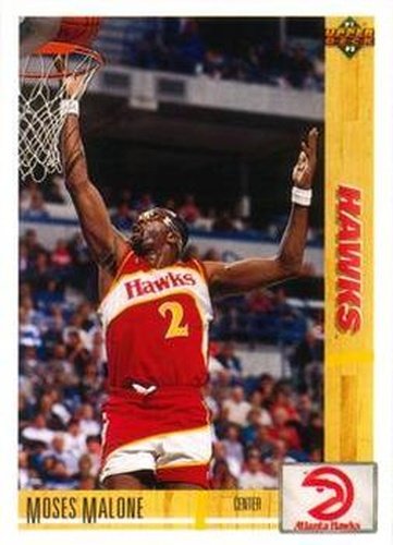 #47 Moses Malone - Atlanta Hawks - 1991-92 Upper Deck Basketball