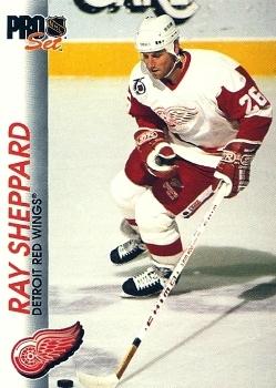 #47 Ray Sheppard - Detroit Red Wings - 1992-93 Pro Set Hockey