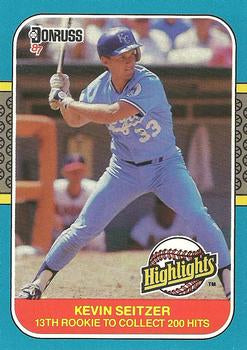 #47 Kevin Seitzer - Kansas City Royals - 1987 Donruss Highlights Baseball