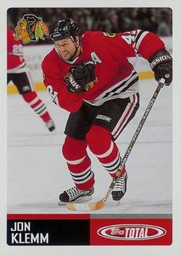 #47 Jon Klemm - Chicago Blackhawks - 2002-03 Topps Total Hockey
