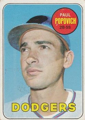 #47a Paul Popovich - Los Angeles Dodgers - 1969 Topps Baseball