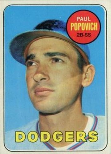 #47c Paul Popovich - Los Angeles Dodgers - 1969 Topps Baseball