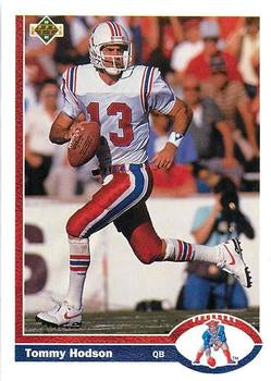 #480 Tommy Hodson - New England Patriots - 1991 Upper Deck Football