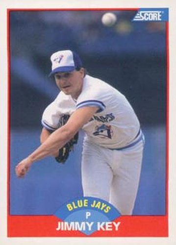 #480 Jimmy Key - Toronto Blue Jays - 1989 Score Baseball