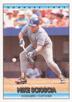 #480 Mike Scioscia - Los Angeles Dodgers - 1992 Donruss Baseball