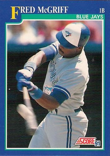 #480 Fred McGriff - Toronto Blue Jays - 1991 Score Baseball