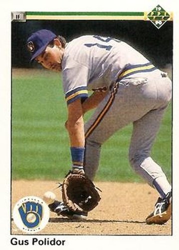 #480 Gus Polidor - Milwaukee Brewers - 1990 Upper Deck Baseball