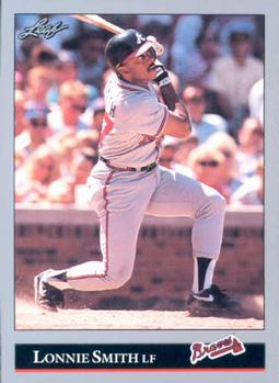 #480 Lonnie Smith - Atlanta Braves - 1992 Leaf Baseball