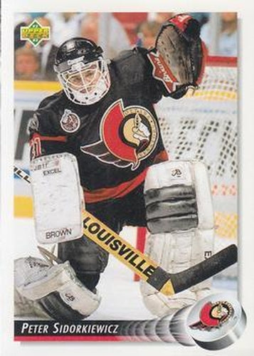 #480 Peter Sidorkiewicz - Ottawa Senators - 1992-93 Upper Deck Hockey