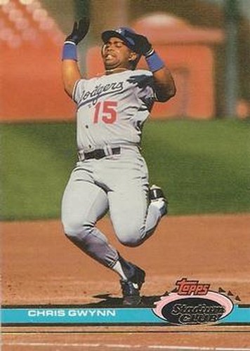 #480 Chris Gwynn - Los Angeles Dodgers - 1991 Stadium Club Baseball